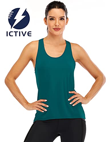 Women’s Backless Workout Tank Top - Dark Green