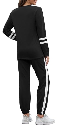 RUBZOOF Women's Black Loungewear Tracksuit Set 3XL