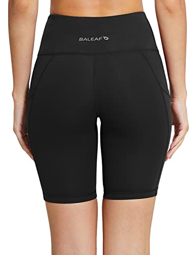 BALEAF Women's 8" Biker Shorts with Pockets