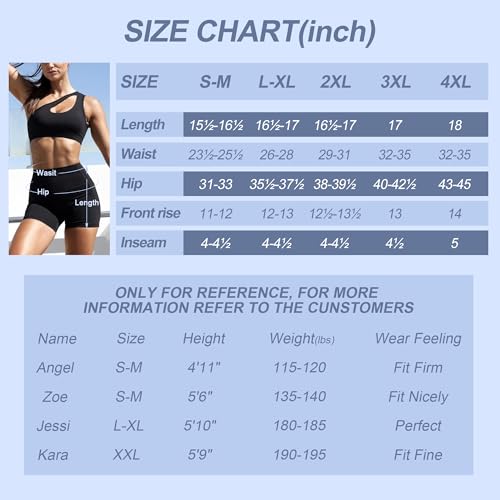 High Waisted Biker Shorts with Pockets for Women