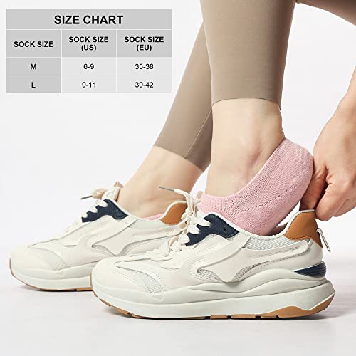 Cushioned No Show Socks for Women - 6 Pairs