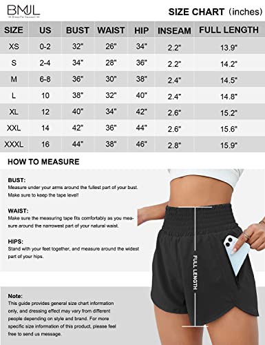 BMJL Women's High-Waisted Running Sporty Shorts