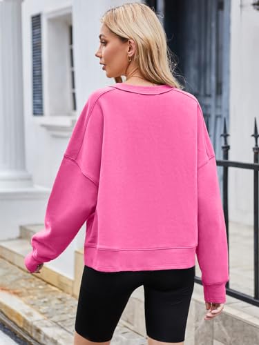 MEROKEETY Women's Y2K Rose Crop Workout Hoodie