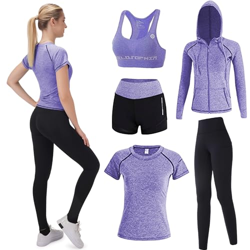 Inmarces Women's 5 PCS Yoga Activewear Sets