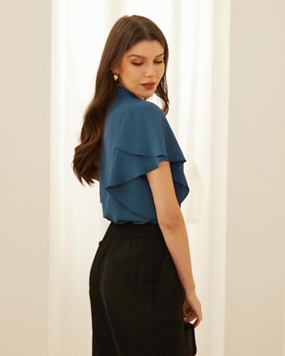 Grace Karin Women's Summer V-Neck Button Down Shirt