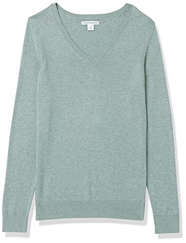Classic-Fit Lightweight V-Neck Sweater in Sage Green