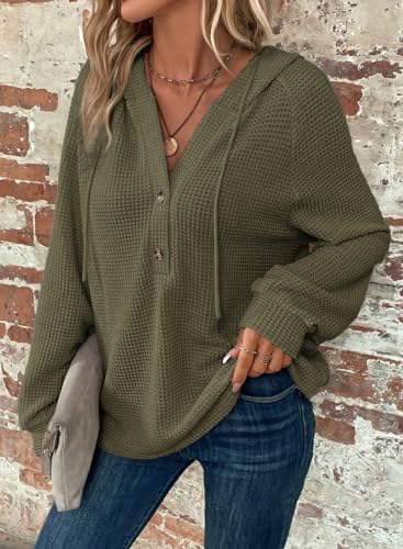 Dokotoo Women's Oversized Hooded Sweatshirt in Green
