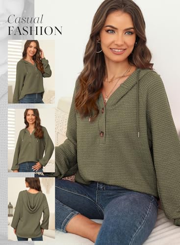 Dokotoo Women's Oversized Hooded Sweatshirt in Green
