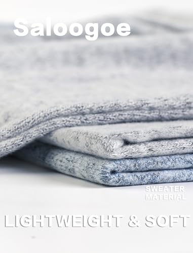 Saloogoe Women's Lightweight Crewneck Pullover Sweatshirt
