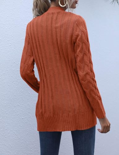 MEROKEETY Women's Cable Knit Long Sleeve Cardigan