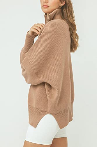 Imily Bela Women's Oversized Ribbed Tunic Sweater