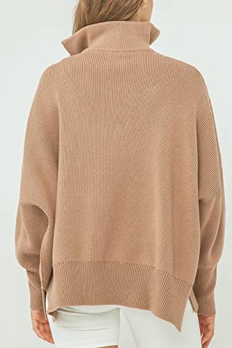 Imily Bela Women's Oversized Ribbed Tunic Sweater