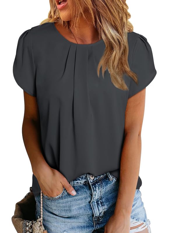Dokotoo Women's Pleated Chiffon Blouse: Summer Fashion Statement