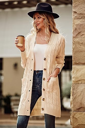 PRETTYGARDEN Women’s Chunky Knit Cardigan with Pockets