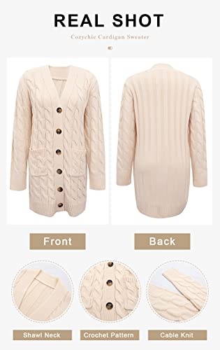 PRETTYGARDEN Women’s Chunky Knit Cardigan with Pockets