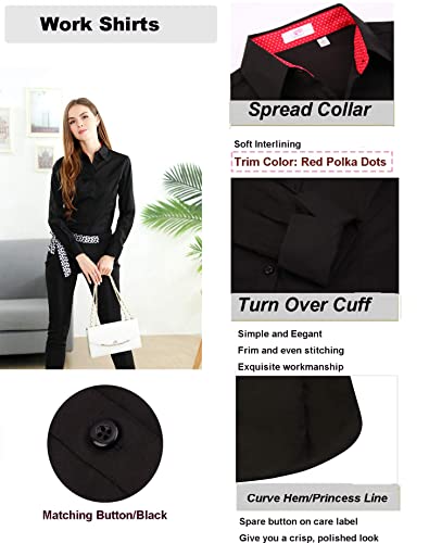 Esabel.C Black Button Down Shirt, Long Sleeve