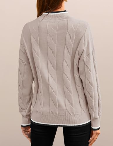 ZESICA Women's Chunky Knit Colorblock Sweater