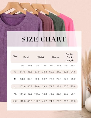 Trendy Purple Long Sleeve Tunic Top for Women