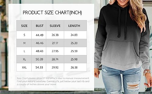 BeadChica Women's Gradient Hoodie with Pocket - XXL
