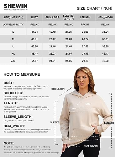 SHEWIN Women's Lightweight Casual Pullover Hoodie