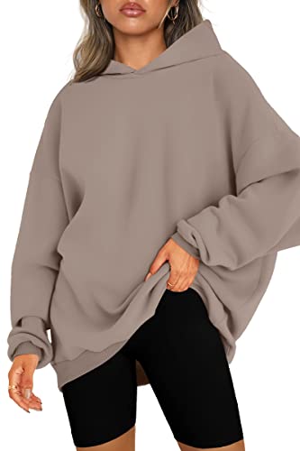 EFAN Women's Oversized Fall Hoodies in Coffee Grey
