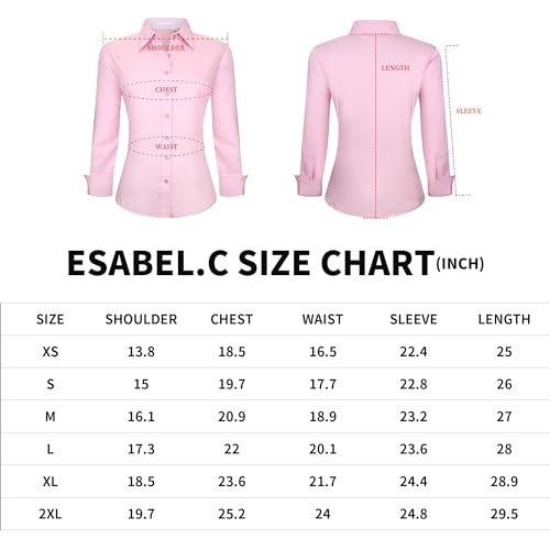 Esabel.C Black Button Down Shirt, Long Sleeve