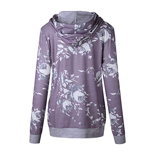 Barlver Women's Cowl Neck Hooded Sweatshirt Top