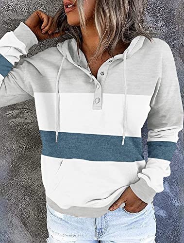 Colorful Striped Long Sleeve Hoodie for Women