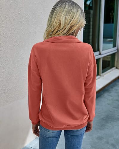 PRETTYGARDEN Women's Casual Zipper Pullover Sweatshirt
