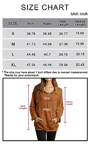 PRETTYGARDEN Women's Casual Zipper Pullover Sweatshirt