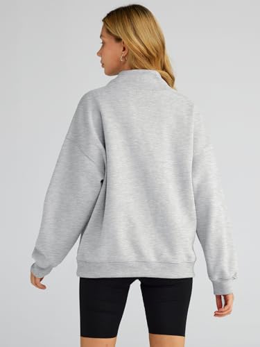 Trendy Oversized Turtleneck Fleece Sweatshirt for Women