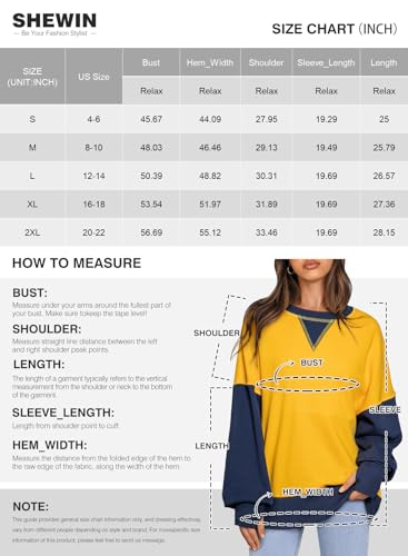 SHEWIN Women's Casual Grey Crewneck Sweatshirt