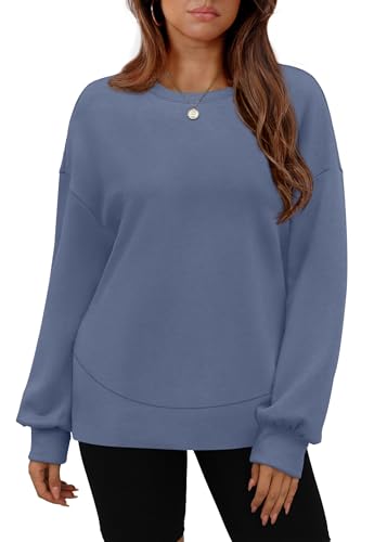 WIHOLL Women's Casual Crewneck Long Sleeve Sweatshirt