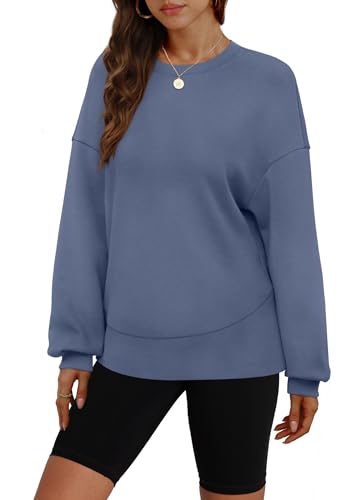 WIHOLL Women's Casual Crewneck Long Sleeve Sweatshirt