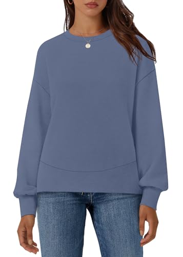 WIHOLL Women's Casual Crewneck Long Sleeve Sweatshirt