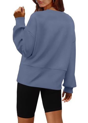 WIHOLL Women's Casual Crewneck Long Sleeve Sweatshirt