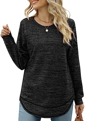Dofaoo Women's Black Long Sleeve Casual Sweatshirt
