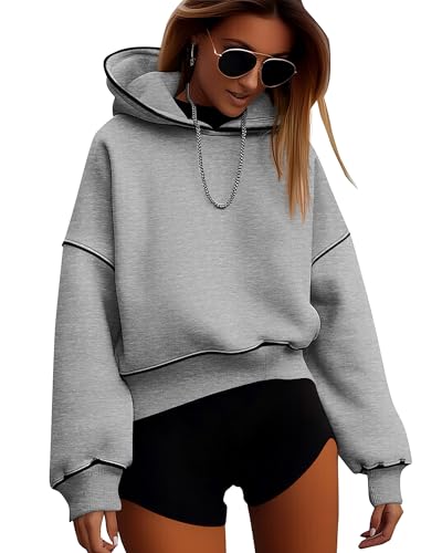 BTFBM Women's Cropped Y2K Pullover Sweatshirt