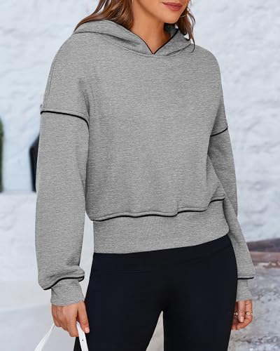 BTFBM Women's Cropped Y2K Pullover Sweatshirt