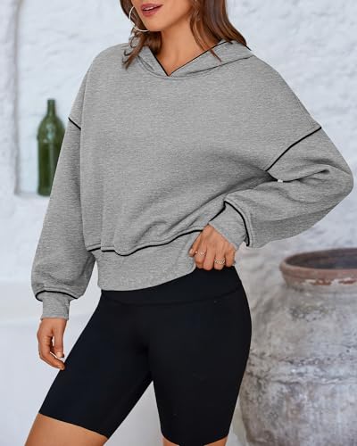 BTFBM Women's Cropped Y2K Pullover Sweatshirt