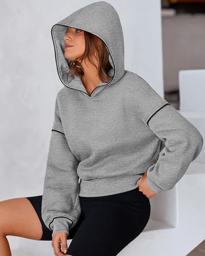 BTFBM Women's Cropped Y2K Pullover Sweatshirt