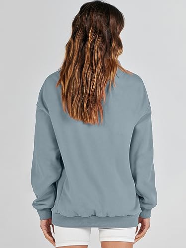 Oversized Turtleneck Sweatshirt - Deep Blue XL