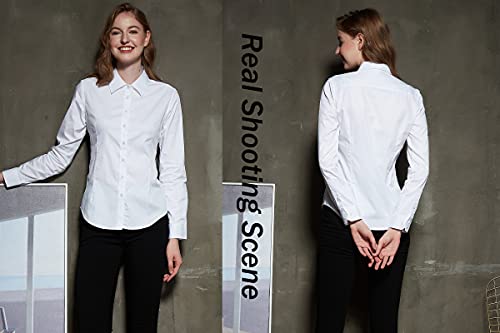 White Slim-Fit Stretchy Cotton Button Down Shirt