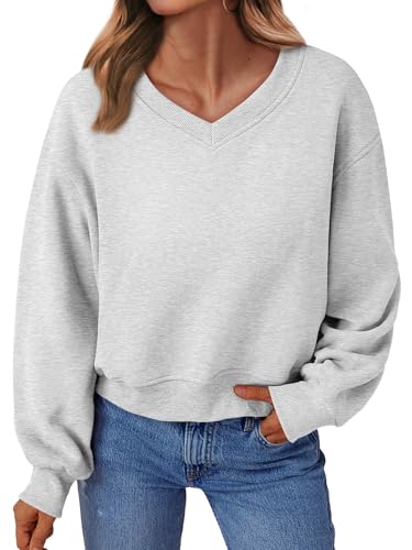 Trendy Cropped Hoodie for Women - Grey Y2K