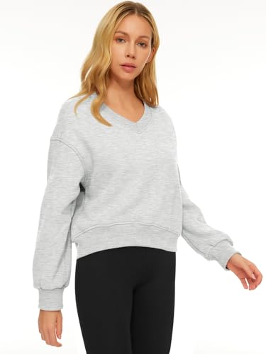 Trendy Cropped Hoodie for Women - Grey Y2K