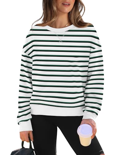 Trendy Fall Striped Sweatshirt for Women