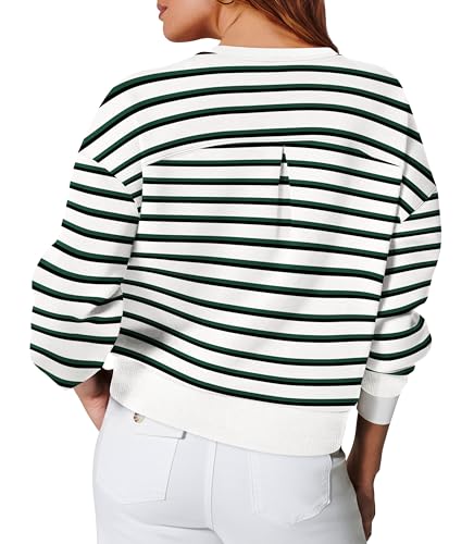 Trendy Fall Striped Sweatshirt for Women
