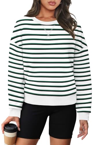 Trendy Fall Striped Sweatshirt for Women