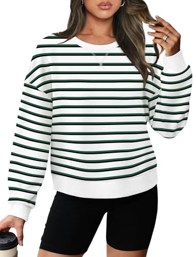 Trendy Fall Striped Sweatshirt for Women