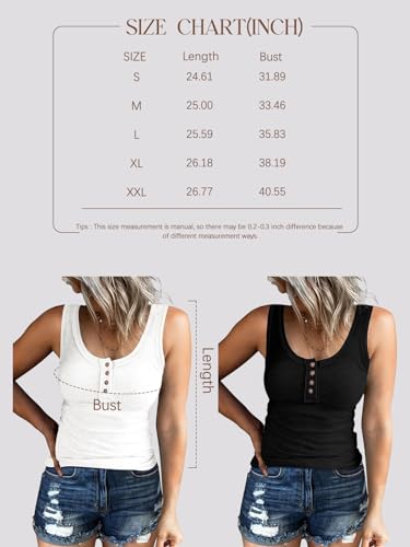 3 Pack Women's Ribbed Tank Tops - Summer Styles